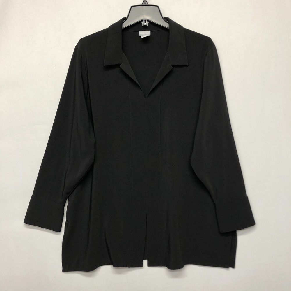 Chico's Women Pullover Tunic Top Shirt Blouse Size 3 Polyester Blend M107 -10